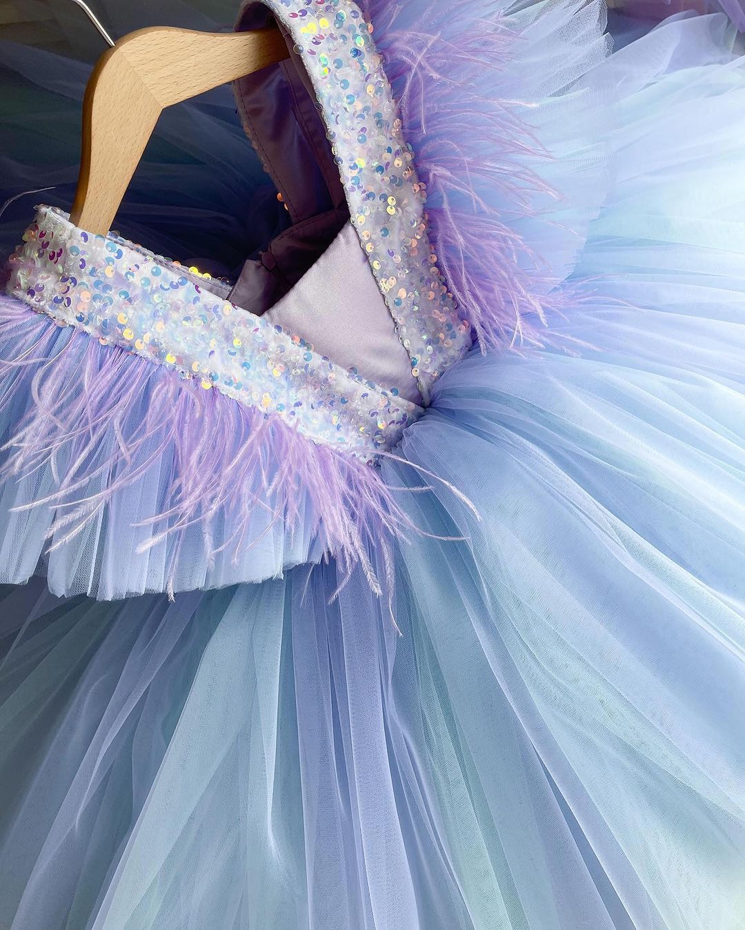 Stunning Rainbow-Tail Elegant Dress