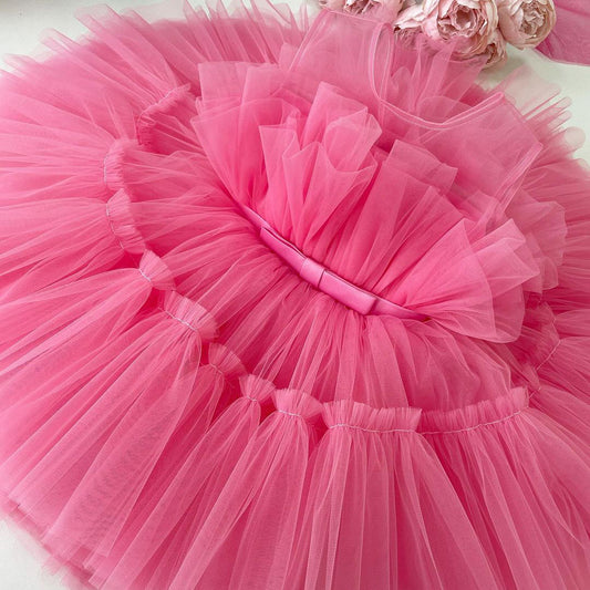 Stylish & Vibrant Pink Baby Frock Dress