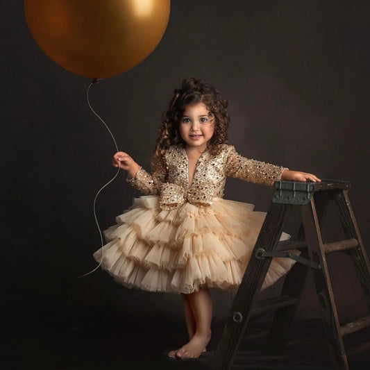 The Gold Sequence Amazing Baby Frock
