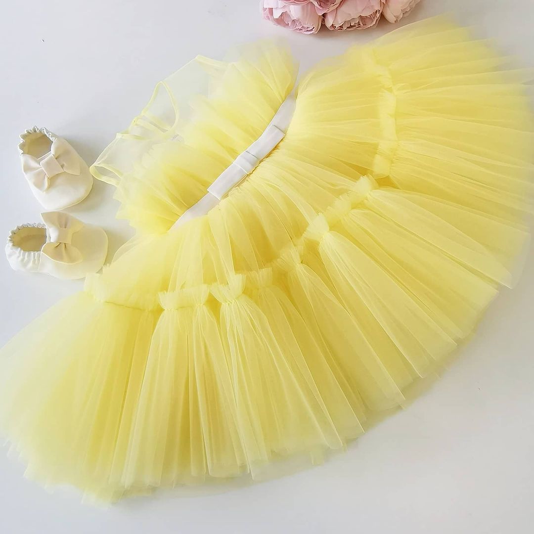 Radiant Yellow Baby Frock Dress
