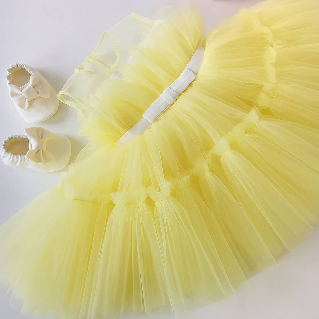 Radiant Yellow Baby Frock Dress